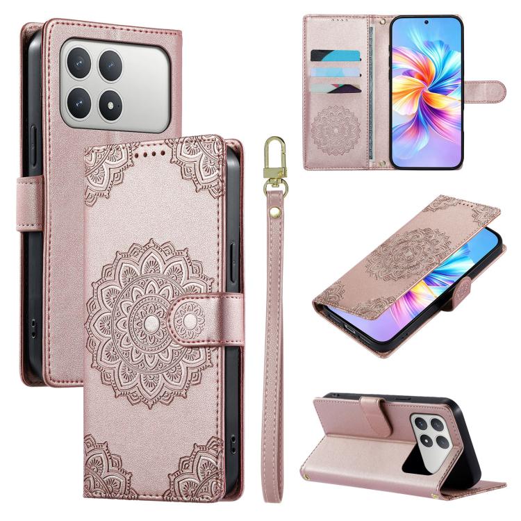 Totem Embossed Magnetic Closure Vegan Leather Phone Case with Strap, For Xiaomi 17 Max, For Xiaomi 17T Pro 5G, For Xiaomi 17T 5G, For Xiaomi Poco X8 Pro Max / Redmi Turbo 5 Max, For Xiaomi Poco X8 Pro 5G / Redmi Turbo 5 5G, For Xiaomi 17 Ultra         ...