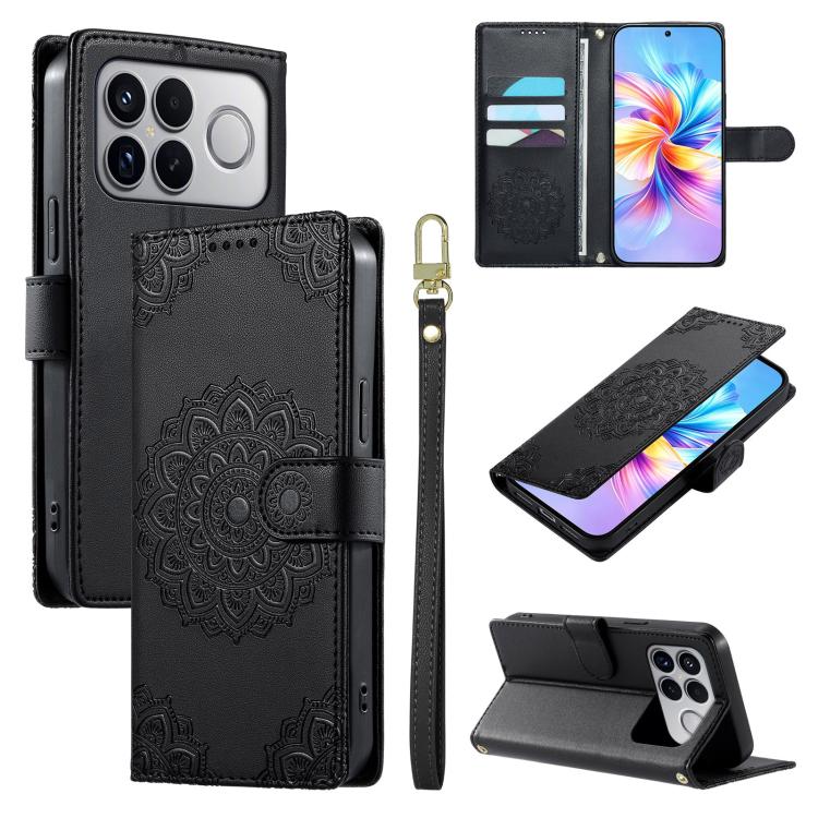 Totem Embossed Magnetic Closure Vegan Leather Phone Case with Strap, For Xiaomi 17 Max, For Xiaomi 17T Pro 5G, For Xiaomi 17T 5G, For Xiaomi Poco X8 Pro Max / Redmi Turbo 5 Max, For Xiaomi Poco X8 Pro 5G / Redmi Turbo 5 5G, For Xiaomi 17 Ultra         ...