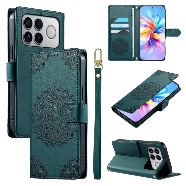 Totem Embossed Magnetic Closure Vegan Leather Phone Case with Strap, For Xiaomi 17 Max, For Xiaomi 17T Pro 5G, For Xiaomi 17T 5G, For Xiaomi Poco X8 Pro Max / Redmi Turbo 5 Max, For Xiaomi Poco X8 Pro 5G / Redmi Turbo 5 5G, For Xiaomi 17 Ultra         ...