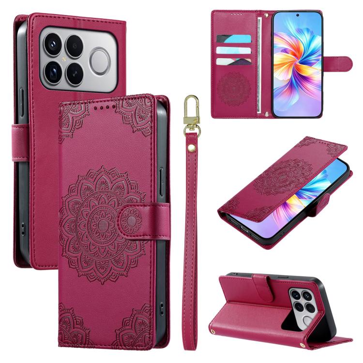 Totem Embossed Magnetic Closure Vegan Leather Phone Case with Strap, For Xiaomi 17 Max, For Xiaomi 17T Pro 5G, For Xiaomi 17T 5G, For Xiaomi Poco X8 Pro Max / Redmi Turbo 5 Max, For Xiaomi Poco X8 Pro 5G / Redmi Turbo 5 5G, For Xiaomi 17 Ultra         ...