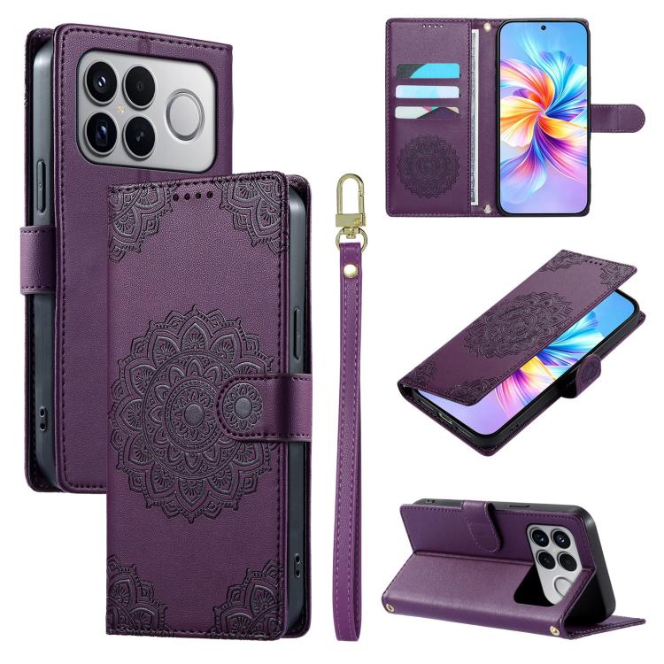 Totem Embossed Magnetic Closure Vegan Leather Phone Case with Strap, For Xiaomi 17 Max, For Xiaomi 17T Pro 5G, For Xiaomi 17T 5G, For Xiaomi Poco X8 Pro Max / Redmi Turbo 5 Max, For Xiaomi Poco X8 Pro 5G / Redmi Turbo 5 5G, For Xiaomi 17 Ultra         ...