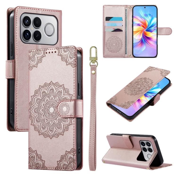Totem Embossed Magnetic Closure Vegan Leather Phone Case with Strap, For Xiaomi 17 Max, For Xiaomi 17T Pro 5G, For Xiaomi 17T 5G, For Xiaomi Poco X8 Pro Max / Redmi Turbo 5 Max, For Xiaomi Poco X8 Pro 5G / Redmi Turbo 5 5G, For Xiaomi 17 Ultra         ...