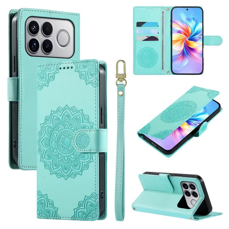 Totem Embossed Magnetic Closure Vegan Leather Phone Case with Strap, For Xiaomi 17 Max, For Xiaomi 17T Pro 5G, For Xiaomi 17T 5G, For Xiaomi Poco X8 Pro Max / Redmi Turbo 5 Max, For Xiaomi Poco X8 Pro 5G / Redmi Turbo 5 5G, For Xiaomi 17 Ultra         ...