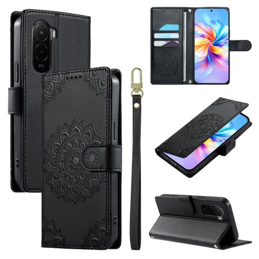 Totem Embossed Magnetic Closure Vegan Leather Phone Case with Strap, For Xiaomi Poco M7 4G 171mm, For Xiaomi 15T Pro 5G, For Xiaomi 15T 5G, For Xiaomi Poco F7 / Redmi Turbo 4 Pro, For Xiaomi 15 Ultra, For Xiaomi Poco X7 Pro / Redmi Turbo 4             ...