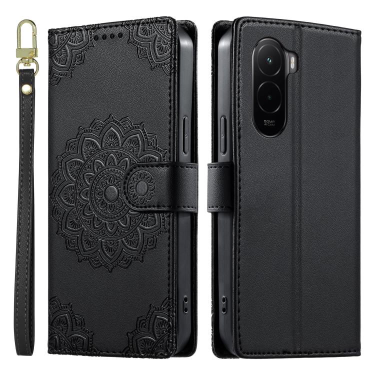 Totem Embossed Magnetic Closure Vegan Leather Phone Case with Strap, For Xiaomi Poco M7 4G 171mm, For Xiaomi 15T Pro 5G, For Xiaomi 15T 5G, For Xiaomi Poco F7 / Redmi Turbo 4 Pro, For Xiaomi 15 Ultra, For Xiaomi Poco X7 Pro / Redmi Turbo 4             ...