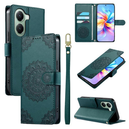 Totem Embossed Magnetic Closure Vegan Leather Phone Case with Strap, For Xiaomi Poco M7 4G 171mm, For Xiaomi 15T Pro 5G, For Xiaomi 15T 5G, For Xiaomi Poco F7 / Redmi Turbo 4 Pro, For Xiaomi 15 Ultra, For Xiaomi Poco X7 Pro / Redmi Turbo 4             ...
