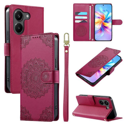 Totem Embossed Magnetic Closure Vegan Leather Phone Case with Strap, For Xiaomi 17 Max, For Xiaomi 17T Pro 5G, For Xiaomi 17T 5G, For Xiaomi Poco X8 Pro Max / Redmi Turbo 5 Max, For Xiaomi Poco X8 Pro 5G / Redmi Turbo 5 5G, For Xiaomi 17 Ultra         ...