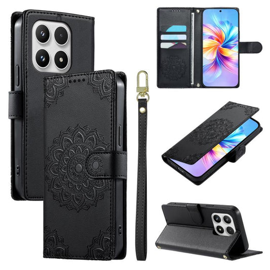 Totem Embossed Magnetic Closure Vegan Leather Phone Case with Strap, For Xiaomi 17 Max, For Xiaomi 17T Pro 5G, For Xiaomi 17T 5G, For Xiaomi Poco X8 Pro Max / Redmi Turbo 5 Max, For Xiaomi Poco X8 Pro 5G / Redmi Turbo 5 5G, For Xiaomi 17 Ultra         ...