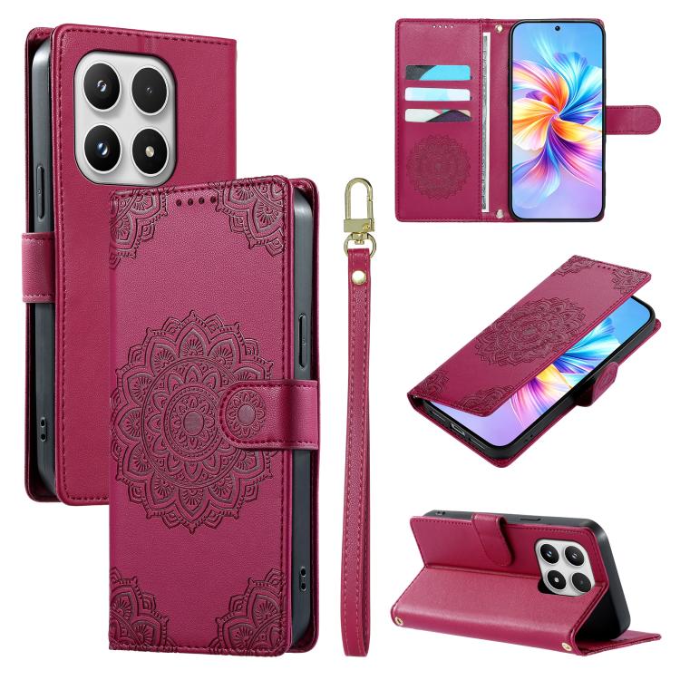 Totem Embossed Magnetic Closure Vegan Leather Phone Case with Strap, For Xiaomi 17 Max, For Xiaomi 17T Pro 5G, For Xiaomi 17T 5G, For Xiaomi Poco X8 Pro Max / Redmi Turbo 5 Max, For Xiaomi Poco X8 Pro 5G / Redmi Turbo 5 5G, For Xiaomi 17 Ultra         ...