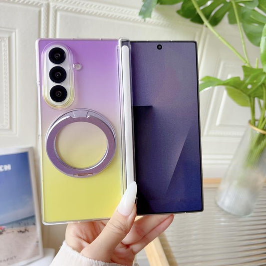 Mirror Shield Colorful Gradient Phone Case with Stand, For Galaxy Z Fold8 5G, For Galaxy Z Fold7 5G, For Galaxy Z Fold6 5G, For Galaxy Z Fold5 5G