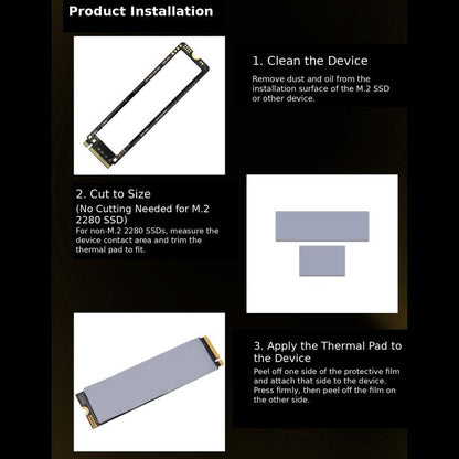 THERMALRIGHT PX7 M.2 SSD Thermal Silicone Pad, 0.5mm, 1mm, 1.5mm, 2mm