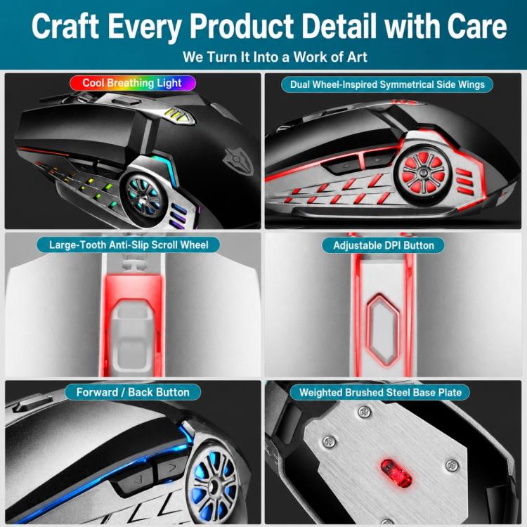 SHIPADOO G5 6D 3200DPI Gaming Mechanical USB Wired Mouse