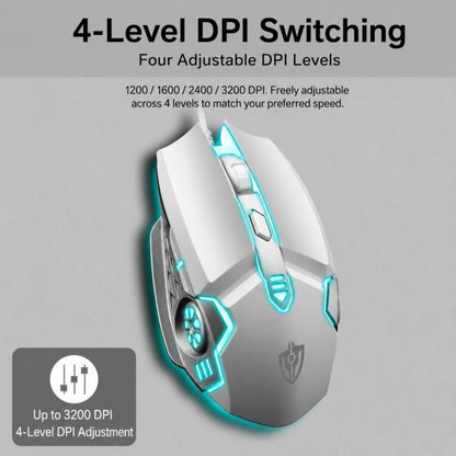SHIPADOO G5 6D 3200DPI Gaming Mechanical USB Wired Mouse