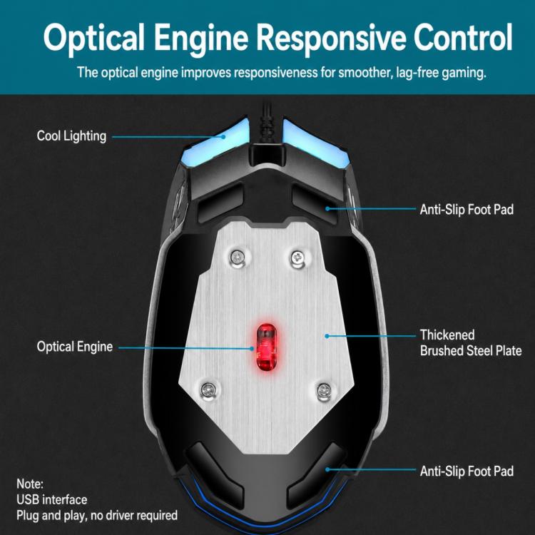 SHIPADOO G5 6D 3200DPI Gaming Mechanical USB Wired Mouse