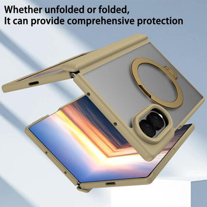 Hinge 360 Rotation Magnetic Ring Holder Integrated Film Phone Case, For  Galaxy Z Fold8 5G, For Galaxy Z Fold8 Ultra 5G, For Galaxy Z Fold7 5G