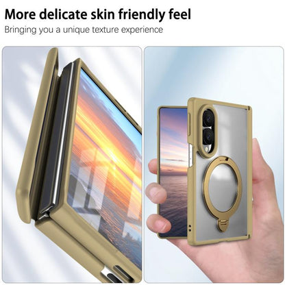 Hinge 360 Rotation Magnetic Ring Holder Integrated Film Phone Case, For  Galaxy Z Fold8 5G, For Galaxy Z Fold8 Ultra 5G, For Galaxy Z Fold7 5G