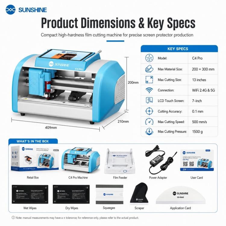 SUNSHINE C4 Pro 13-inch Intelligent High-Hardness Film Cutting Machine, AU Plug, EU Plug, UK Plug, US Plug