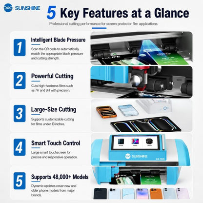 SUNSHINE C4 Pro 13-inch Intelligent High-Hardness Film Cutting Machine, AU Plug, EU Plug, UK Plug, US Plug