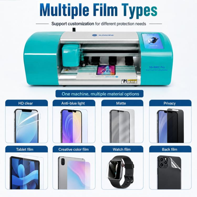 SUNSHINE SS-890C Pro 12.9-inch Flexible Hydrogel Film Dual Intelligent Auto Cutting Machine, AU Plug, EU Plug, UK Plug, US Plug