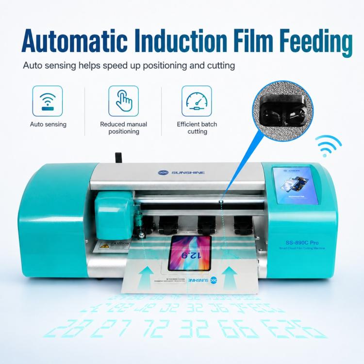 SUNSHINE SS-890C Pro 12.9-inch Flexible Hydrogel Film Dual Intelligent Auto Cutting Machine, AU Plug, EU Plug, UK Plug, US Plug