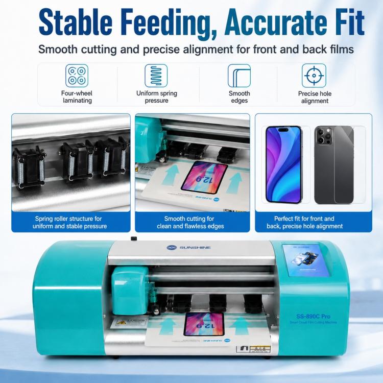 SUNSHINE SS-890C Pro 12.9-inch Flexible Hydrogel Film Dual Intelligent Auto Cutting Machine, AU Plug, EU Plug, UK Plug, US Plug