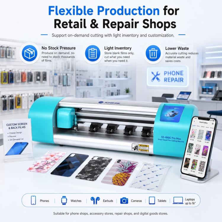 SUNSHINE SS-890C Pro Max 16-inch Flexible Hydrogel Film Dual Intelligent Auto Cutting Machine, AU Plug, EU Plug, UK Plug, US Plug