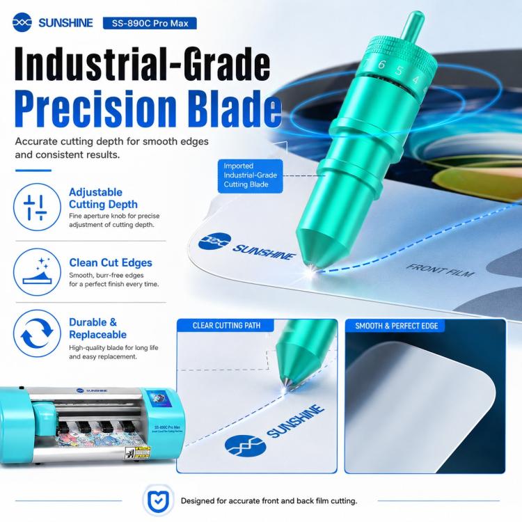 SUNSHINE SS-890C Pro Max 16-inch Flexible Hydrogel Film Dual Intelligent Auto Cutting Machine, AU Plug, EU Plug, UK Plug, US Plug