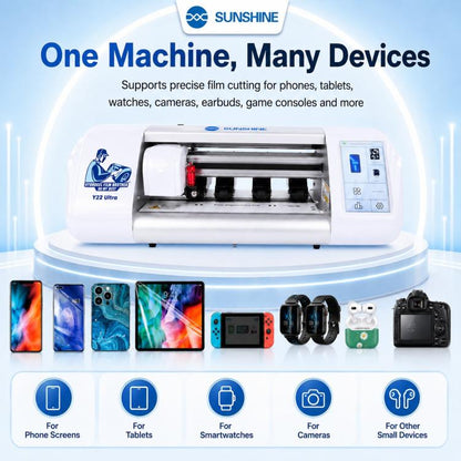 SUNSHINE Y22 Ultra Unlimited Hydrogel Phone Screen Protector Film Cutting Machine, AU Plug, EU Plug, UK Plug, US Plug