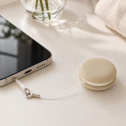 Multifunctional Portable Macaron Shape Phone Screen Cleaner Cloth with Lanyard
