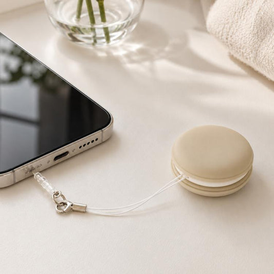 Multifunctional Portable Macaron Shape Phone Screen Cleaner Cloth with Lanyard