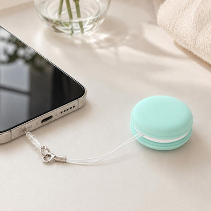 Multifunctional Portable Macaron Shape Phone Screen Cleaner Cloth with Lanyard