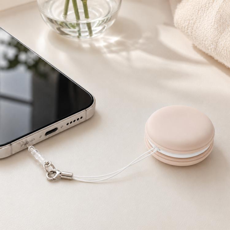 Multifunctional Portable Macaron Shape Phone Screen Cleaner Cloth with Lanyard