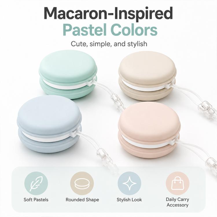 Multifunctional Portable Macaron Shape Phone Screen Cleaner Cloth with Lanyard