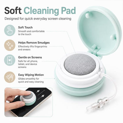 Multifunctional Portable Macaron Shape Phone Screen Cleaner Cloth with Lanyard