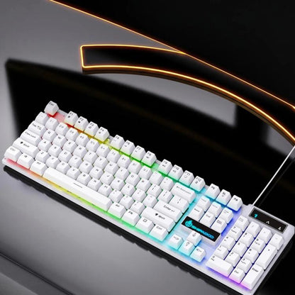 SHIPADOO K500 Floating Square Keycap Colorful Backlight USB Wired Keyboard