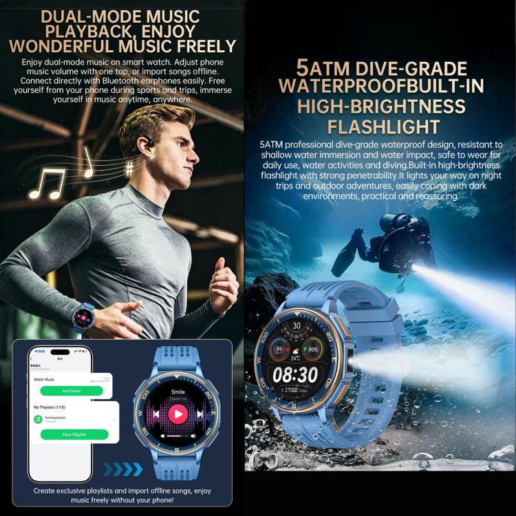 S99 1.43 inch GPS Sports Smart Watch, Support Bluetooth Call / Heart Rate / Blood Oxygen / Sleep Monitoring