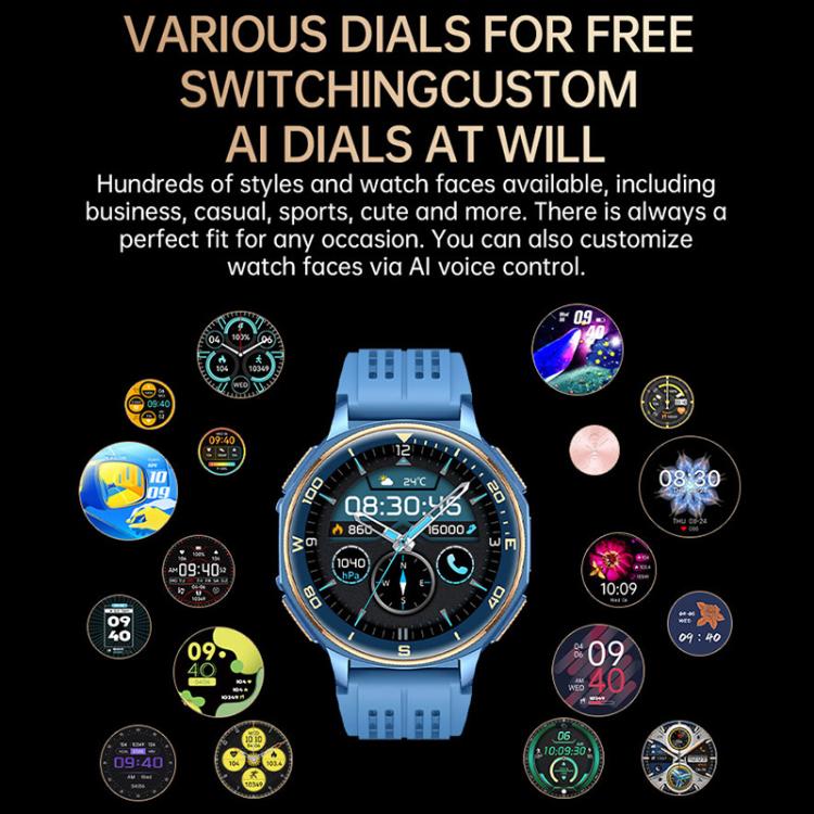 S99 1.43 inch GPS Sports Smart Watch, Support Bluetooth Call / Heart Rate / Blood Oxygen / Sleep Monitoring