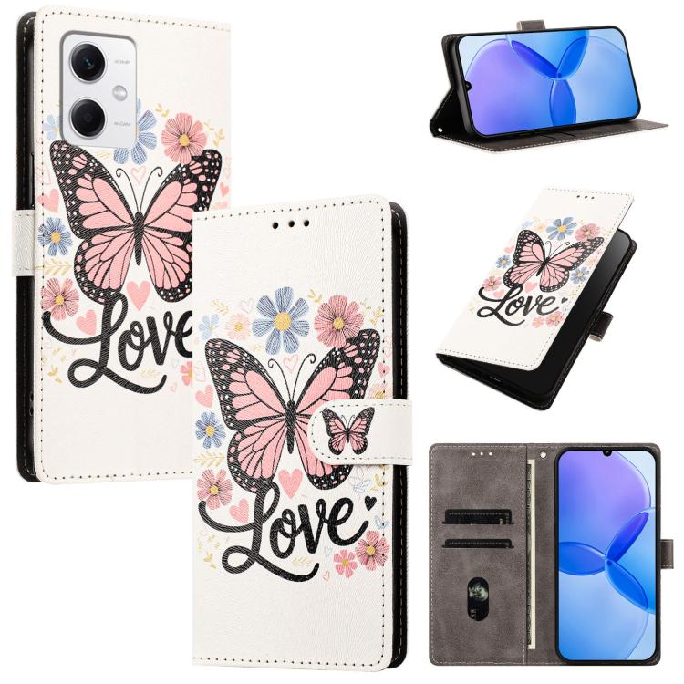 CH002 Colored Drawing Buckle Clasp Vegan Leather Phone Case, For Redmi Note 12 5G Global / Xiaomi Poco X5