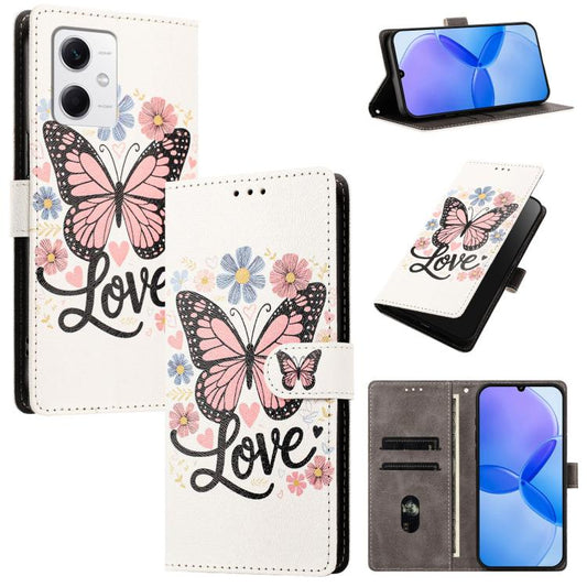 CH002 Colored Drawing Buckle Clasp Vegan Leather Phone Case, For Redmi Note 12 5G Global / Xiaomi Poco X5