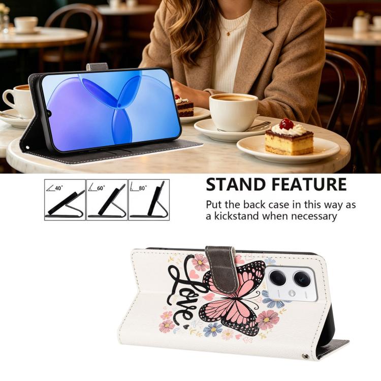 CH002 Colored Drawing Buckle Clasp Vegan Leather Phone Case, For Redmi Note 12 5G Global / Xiaomi Poco X5
