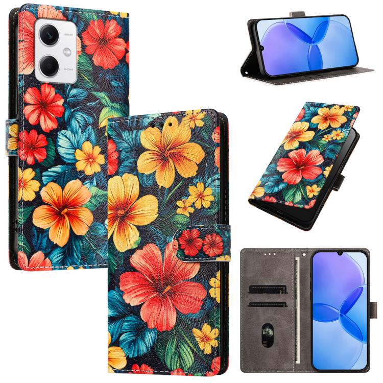 CH002 Colored Drawing Buckle Clasp Vegan Leather Phone Case, For Redmi Note 12 5G Global / Xiaomi Poco X5