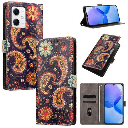 CH002 Colored Drawing Buckle Clasp Vegan Leather Phone Case, For Redmi Note 12 5G Global / Xiaomi Poco X5
