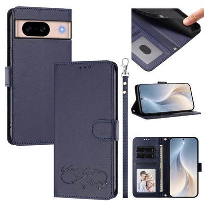 Happy Heart Pattern Magnetic Closure Vegan Leather Phone Case with Wrist Strap, For Google Pixel 11 Pro XL, For Google Pixel 11 / 11 Pro, For Google Pixel 10a, For Google Pixel 10 Pro XL / 9 Pro XL, For Google Pixel 10 / 10 Pro / 9 Pro                 ...