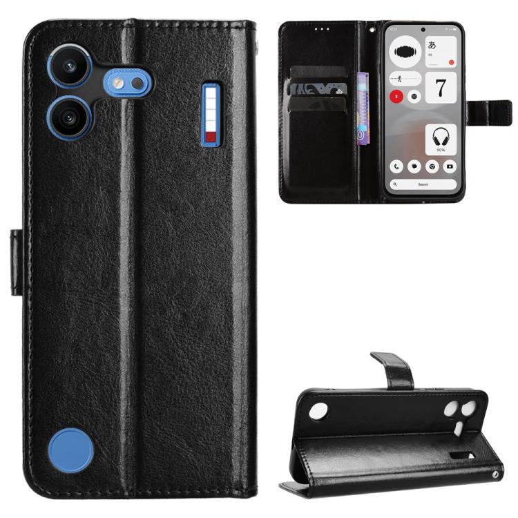 Retro Crazy Horse Texture Vegan Leather Phone Case, For Nothing Phone 4b, For Nothing Phone 4a Pro, For Nothing Phone 4a