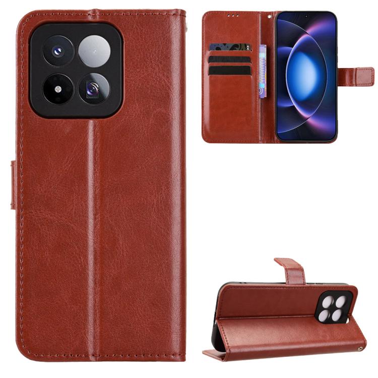 Retro Crazy Horse Texture Vegan Leather Phone Case, For Xiaomi 17 Max 5G, For Xiaomi 17T Pro 5G, For Xiaomi 17T 5G