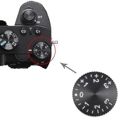 For Sony Alpha 7 III A7M3 / Alpha 7R III A7R3 / Alpha 7R II A7R2 Top Cover Exposure Compensation Knob