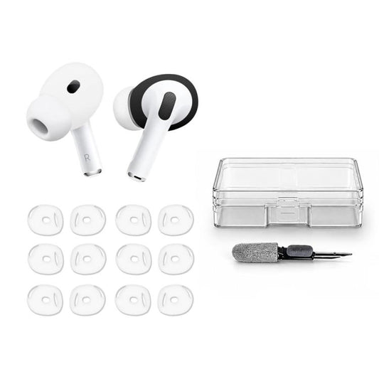 XDcase 6 Pairs Silicone Anti-slip Sports Ear Covers Kit, Cleaning Brush Color Random, For AirPods Pro 3, For AirPods 4, For Apple EarPods