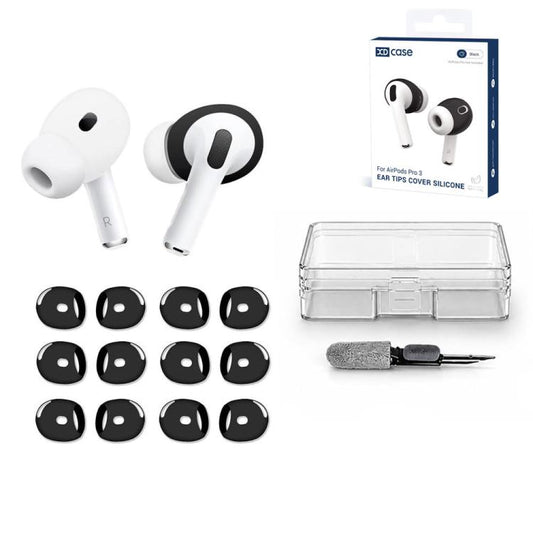 XDcase 6 Pairs Silicone Anti-slip Sports Ear Covers Kit, Cleaning Brush Color Random, For AirPods Pro 3, For AirPods 4, For Apple EarPods