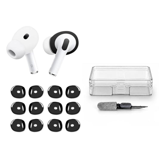 XDcase 6 Pairs Silicone Anti-slip Sports Ear Covers Kit, Cleaning Brush Color Random, For AirPods Pro 3, For AirPods 4, For Apple EarPods