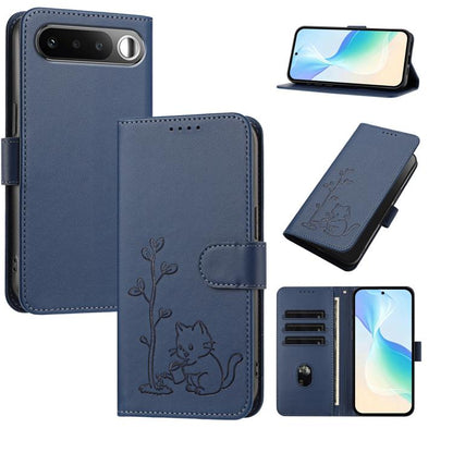 YX0014 Cat Watering Tree Buckle Vegan Leather Phone Case with Lanyard, For Realme P4 Power 5G, For Realme Note 80 4G, For Realme  Neo8 5G, For Realme  16 5G, For Realme 16 Pro+ 5G, For Realme  16 Pro 5G, For Realme GT 8 Pro Global, For Realme C85 5G   ...